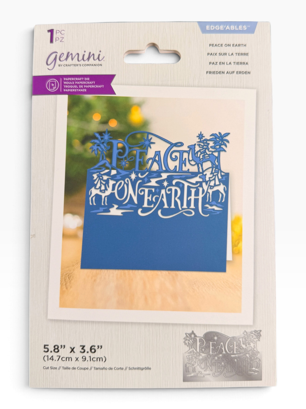 NEW Gemini by Crafters Companion Edgeables PEACE ON EARTH Cutting Die